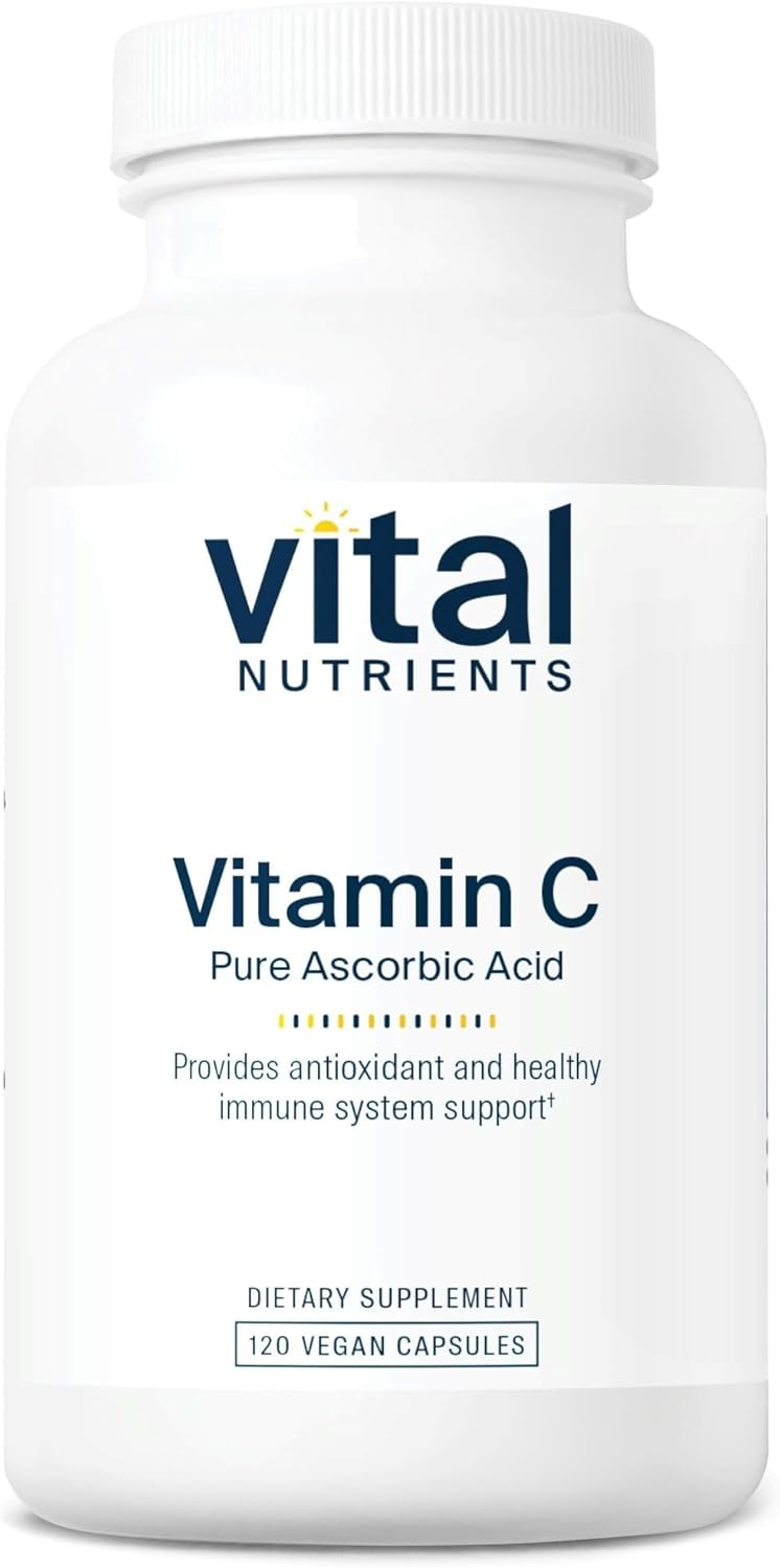 Amazon.com: Vital Nutrients Vitamin C 1000mg (100% Pure Ascorbic Acid) - Vegan Antioxidant Supplement for Immune Support and Iron Absorption* - Gluten, Dairy and Soy Free - Non-GMO - 120 Capsules : Health & Household
