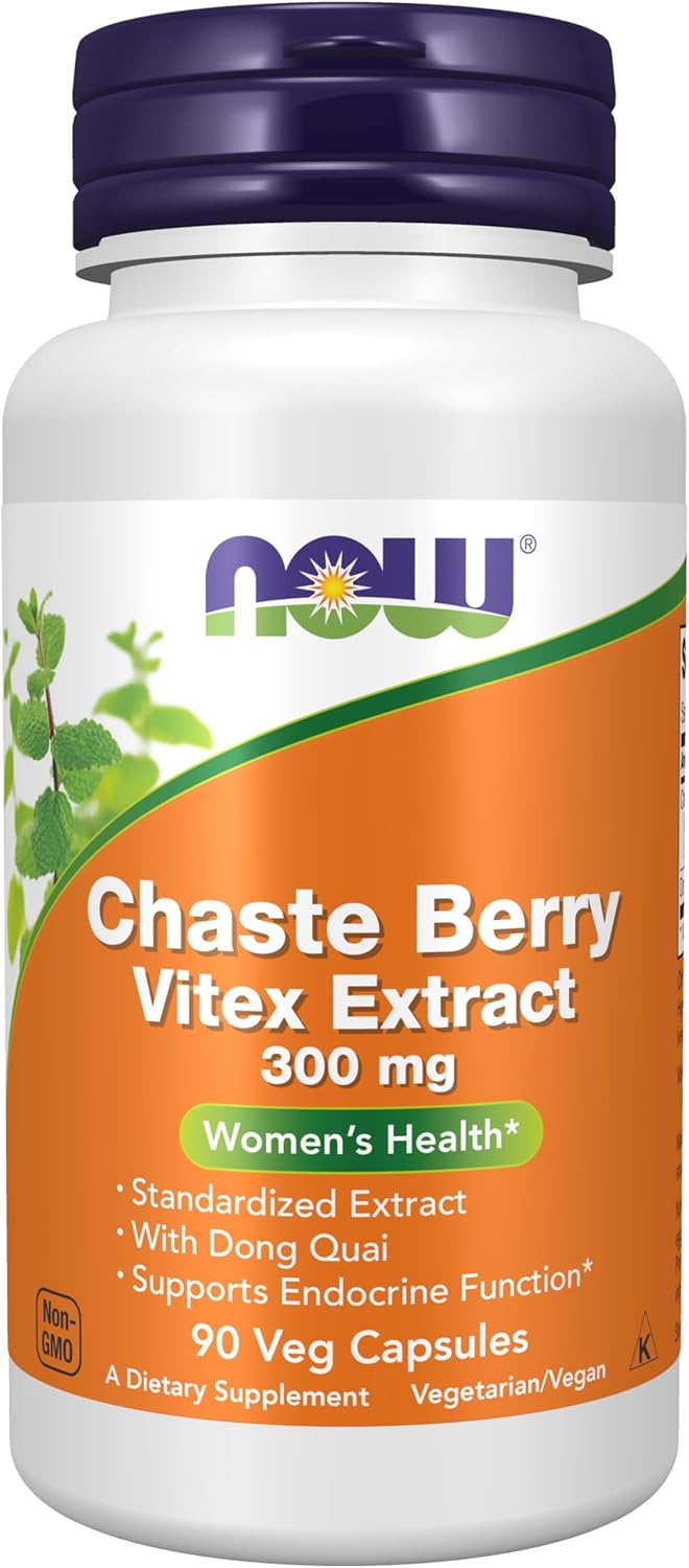 Amazon.com: NOW Supplements, Mönchspfeffer-Extrakt 300 mg mit Dong Quai, Frauengesundheit*, 90 Vegane Kapseln