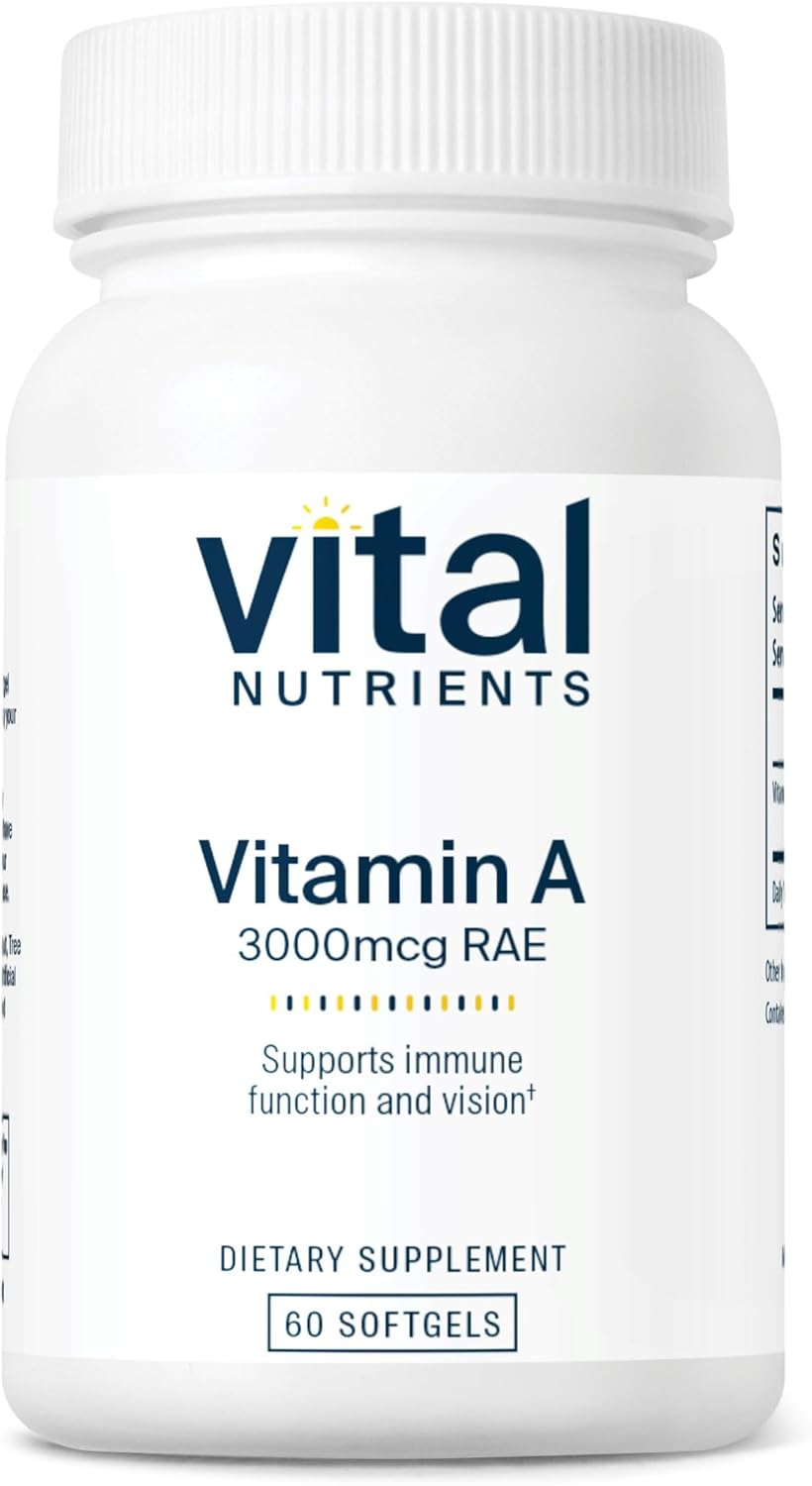 Amazon.com: Vital Nutrients - Vitamin A - Supports Immune Function and Vision - 100 Softgels per Bottle - 3000 mcg : Health & Household