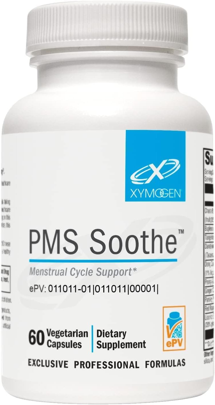 Amazon.com: XYMOGEN PMS Beruhigendes Zyklus-Support Ergänzung für Frauen - mit Dong Quai, Mönchspfeffer-Extrakt, Löwenzahn, Ingwer & Süßholzwurzel - Vegan + Glutenfrei (60 Kapseln)