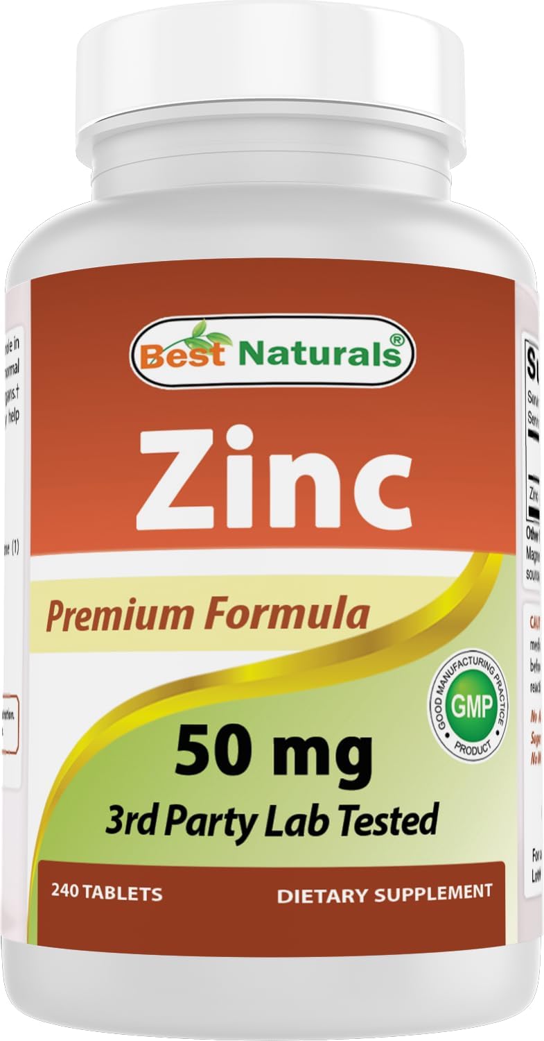 Amazon.com: Best Naturals Integratore di Zinco come Gluconato di Zinco 50mg 240 Compresse - Supporto Immunitario : Salute e Casa