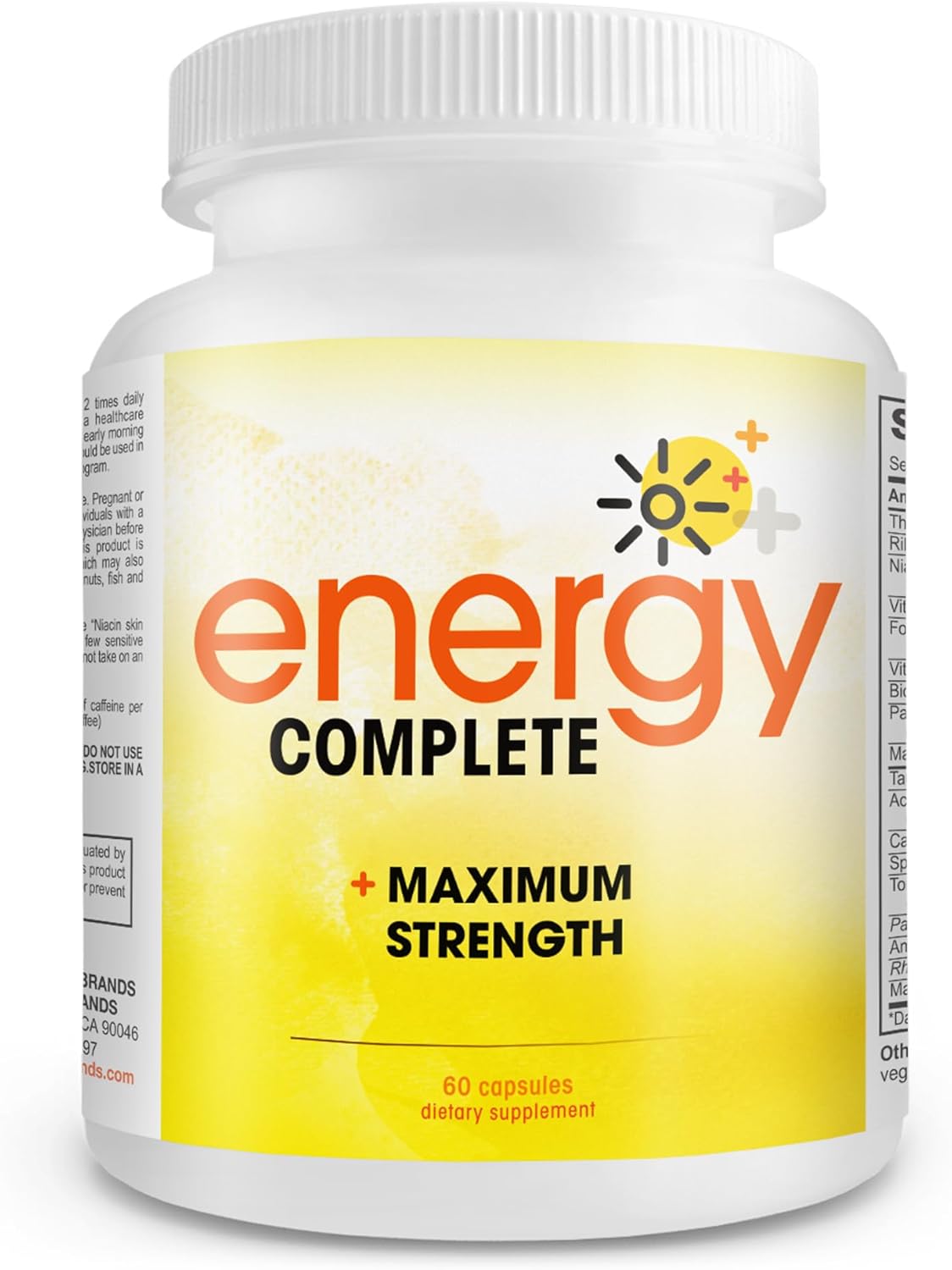 Amazon.com: Energy Complete - 18-in-1 Vegan Energy and Focus Supplement - Vegan Caffeine Pills (60 Daily Capsules) : Health & Household