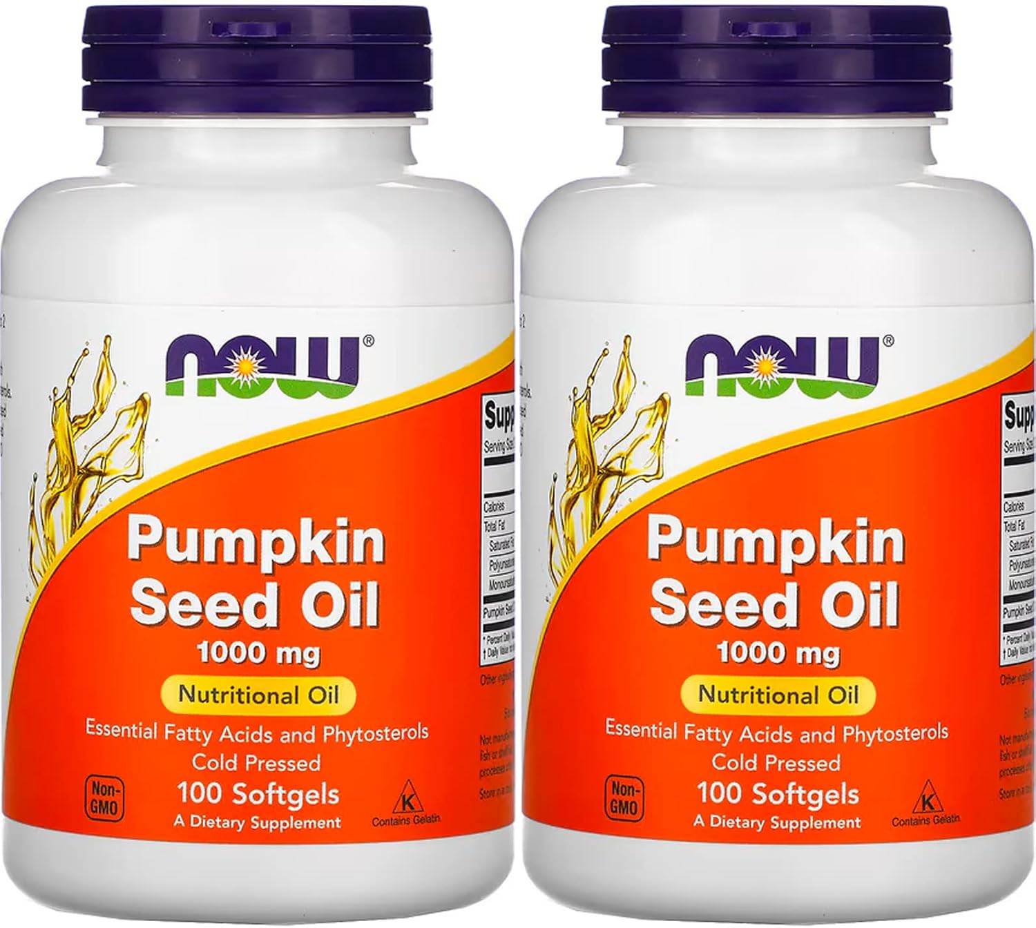 Amazon.com : Now Foods Huile de Graines de Courge 1000mg Capsules Molles, 200 Comptes (100X2)