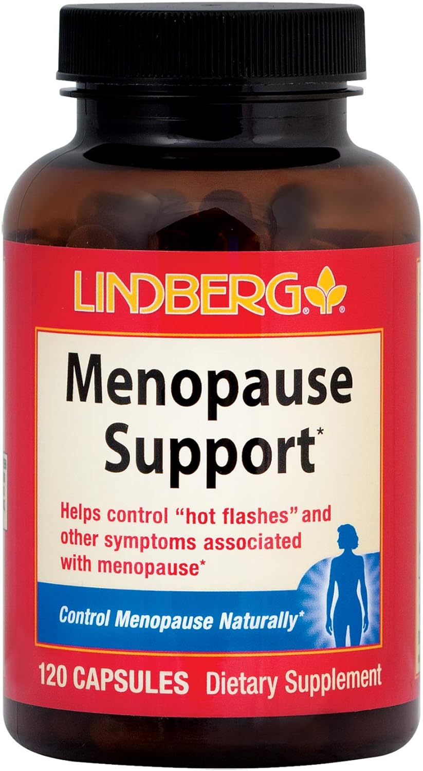 Amazon.com: Lindberg Menopause Support* mit Premium Schwarzer Traubensilberkerze, Rotklee, Dong Quai und Mönchspfefferbeere, 120 Kapseln