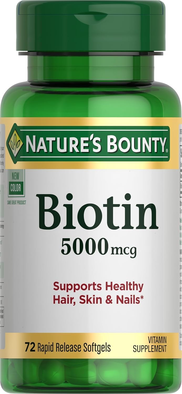 Amazon.com: Nature’s Bounty Biotin 5000 mcg, 150 Rapid Release Softgels : Health & Household