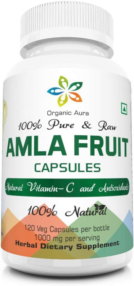Amazon.com: AMLA Capsules. 1000mg per Serving, 120 Veg Capsules. Raw Green Whole Superfood. All Natural, Fresh and Original. No GMO and Gluten Free. : Health & Household