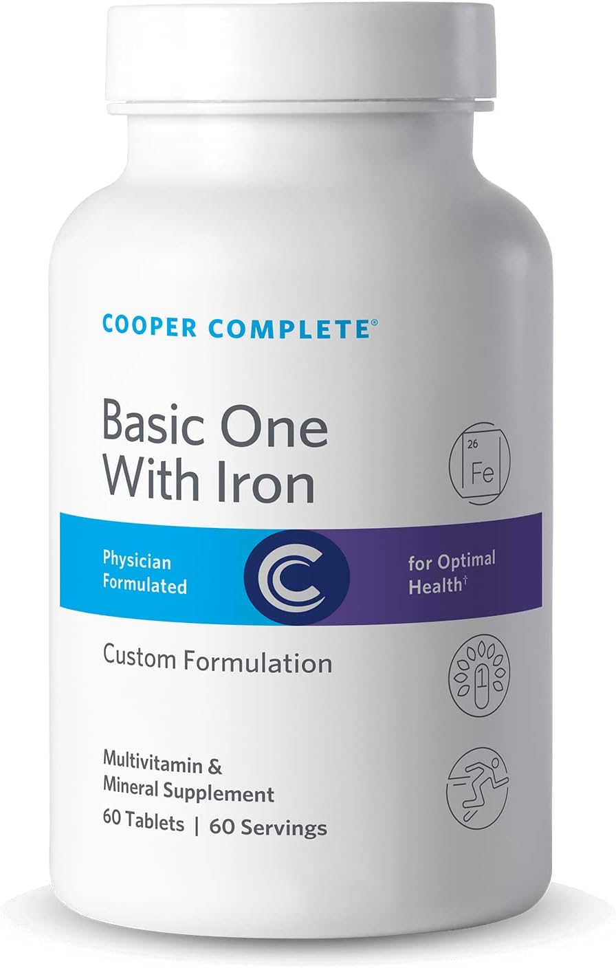 Amazon.com: Cooper Complete Basic One Multivitamin with Iron - 60 Tablets per Bottle. Pack of 2 : Health & Household