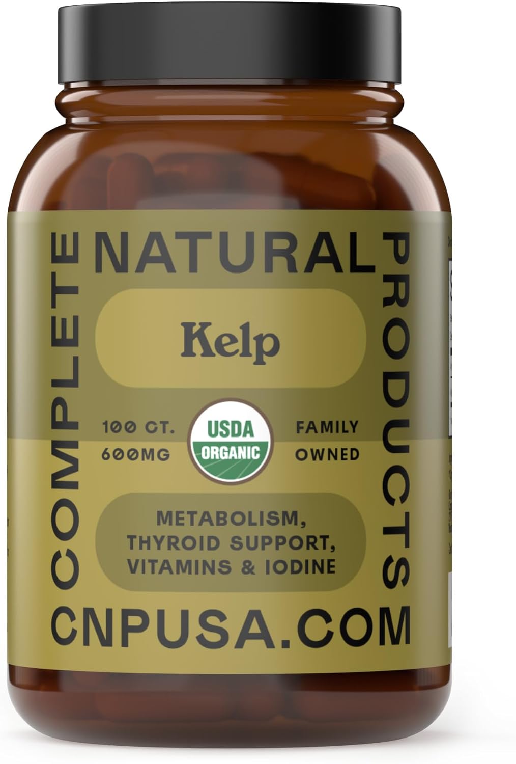 Amazon.com: Complete Natural Products Raw Sea Kelp Powder Supplement - 600mg Capsules 100 Pills Powdered Raw Seaweed & Thyroid Support Supplement : Health & Household