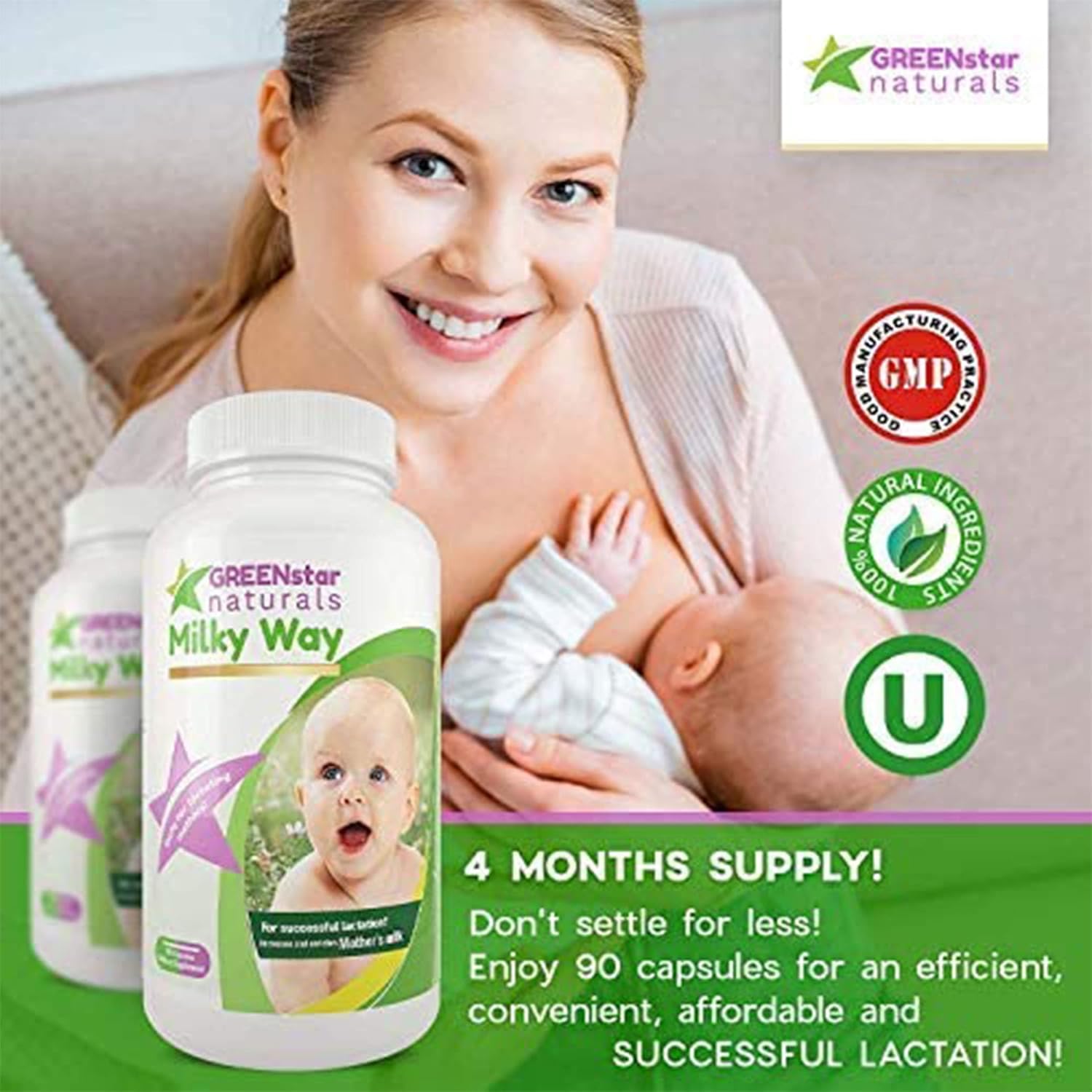Amazon.com : Complément pour allaitement soutien à la lactation pour augmentation du lait maternel, capsules avec graines de fenugrec biologique, chardon-Marie, poudre de moringa, vitamine postnatale pour mères