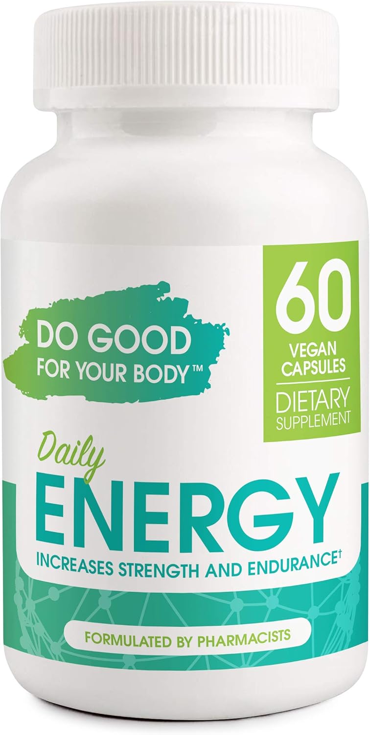 Amazon.com: Daily Energy Energy Pills Designed to Boost Your Energy Levels, Natural Formula Energy Supplements for Women, Men, Without Side Effects, 60 Caffeine Capsules : Health & Household