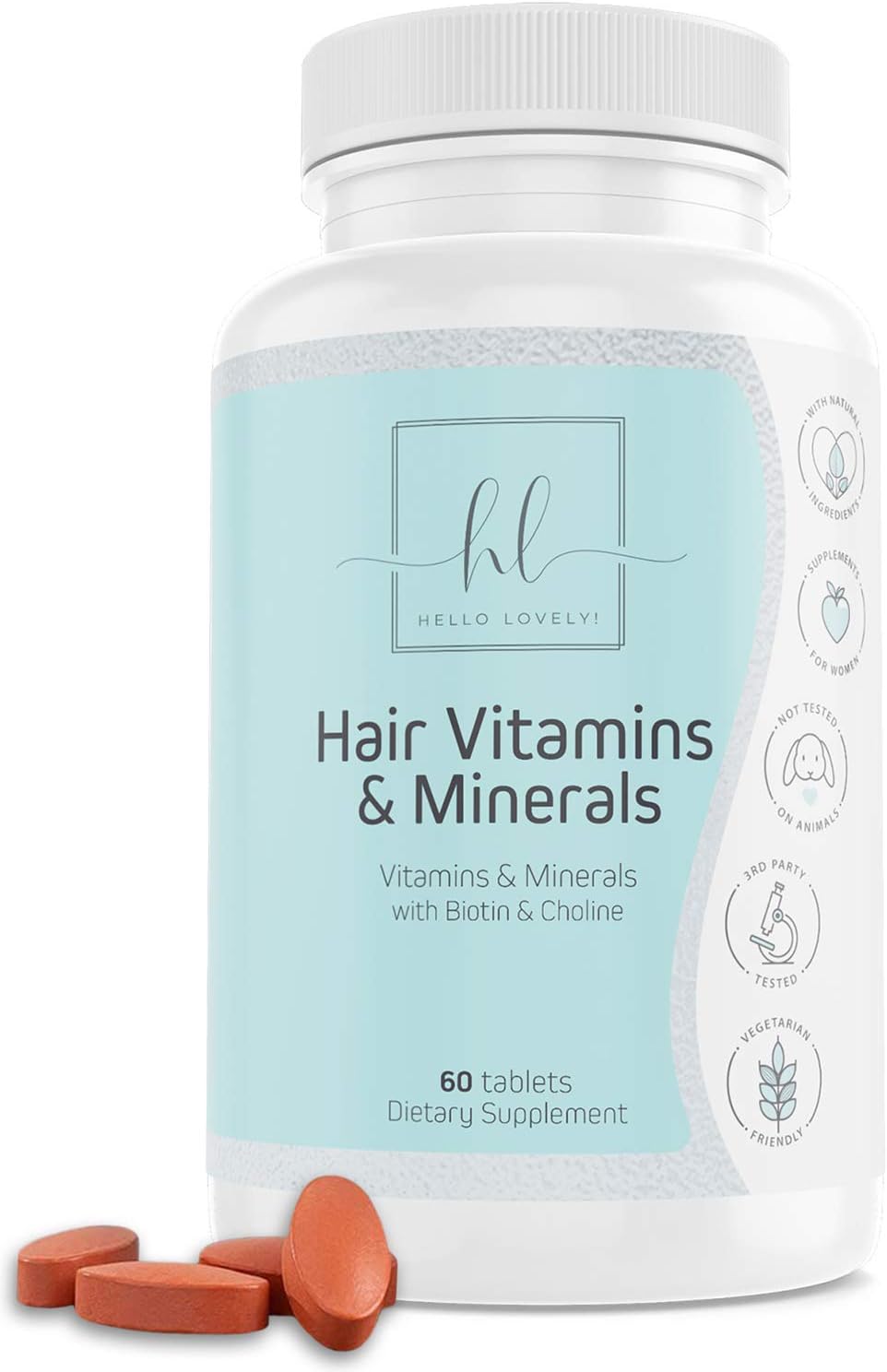 Amazon.com: Hair Vitamins with Biotin, Vitamin A, Vitamin D, Vitamin B-12, Zinc - Made in USA - Extra Strength Hair, Skin, and Nails Vitamins and Minerals Formula for All Hair Types - 60 Tablets : Health & Household