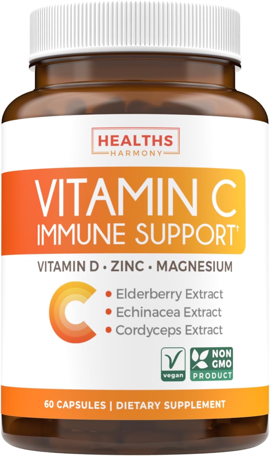 Amazon.com: Supliment pentru sprijinul sistemului imunitar cu Vitamina C - Amestec pentru susținerea imunității cu Soc, Vitamina C și Zinc pentru suport zilnic și sezonier - Magneziu, Zinc, Vitamina C & D și Complex de apărare pe bază de plante (1 lună)