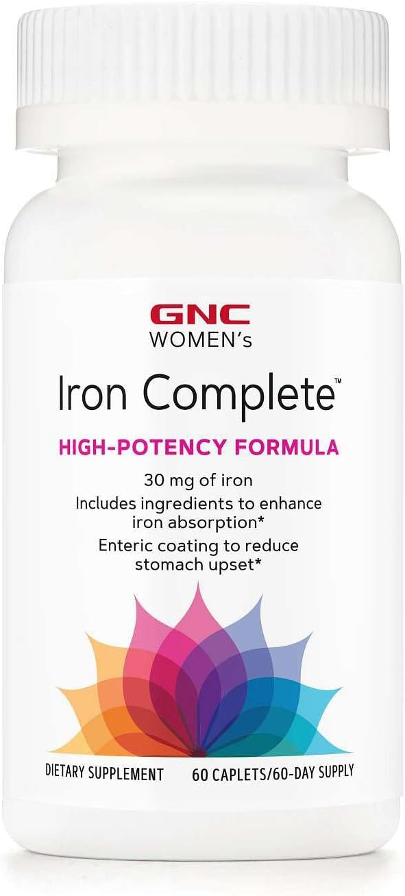 Amazon.com: GNC Women's Iron Complete Multivitamin, Enhances Ability to Absorb Iron, 60 Caplets : Everything Else