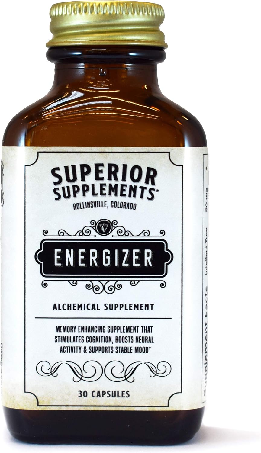 Amazon.com: Superior Supplements Energizer Nootropic Energy & Focus Pills - 30 Super Vitamin Capsules - Enhanced Brain Stimulant, Neuro Booster, Increase Focus & Clarity : Health & Household