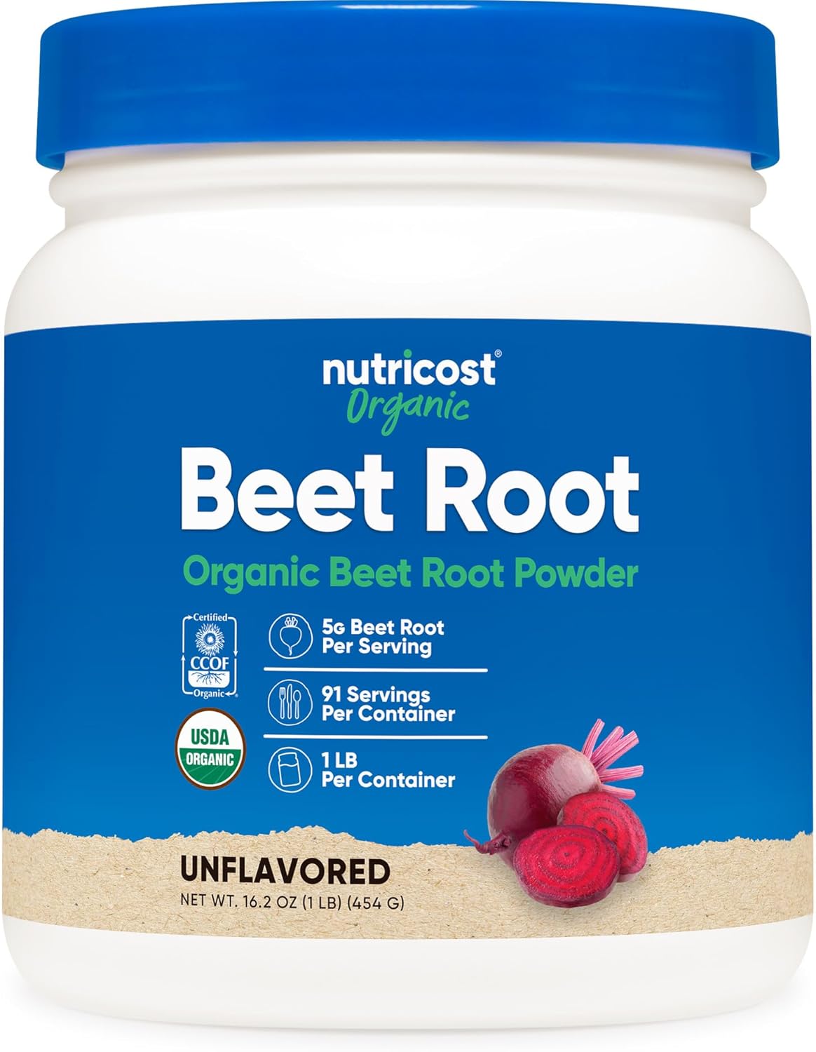 Amazon.com: Nutricost Organiczny Proszek z Korzenia Buraka 1 LB - Wegański, superżywność, certyfikowany USDA Organic : Wszystko inne