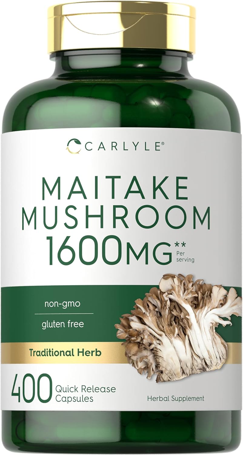 Amazon.com: Carlyle Maitake Mushroom Supplement | 400 Capsules | Traditional Herbal Extract | Non-GMO & Gluten Free : Health & Household