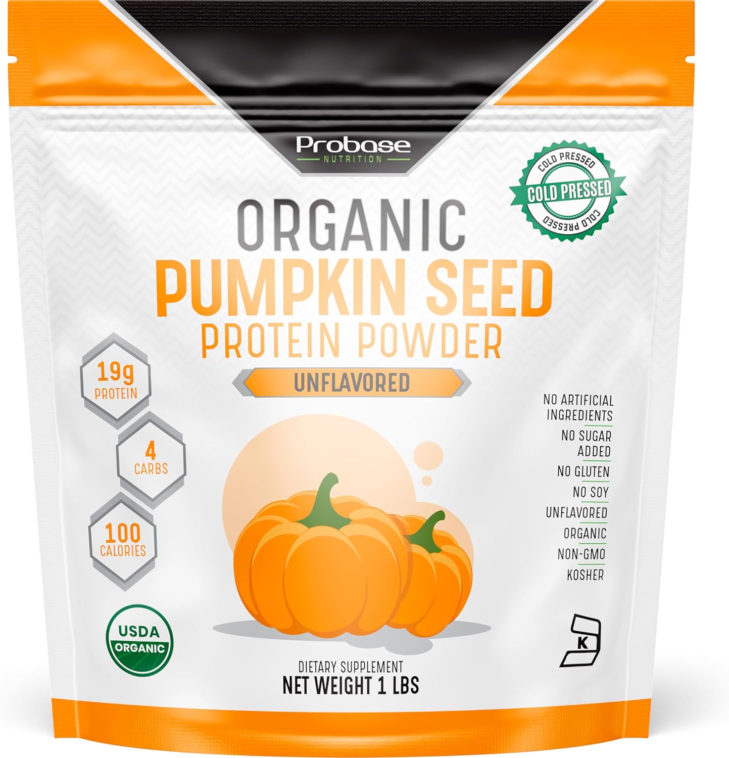 Amazon.com: Probase Nutrition, Pumpkin Seed Protein Powder, Unsweetened Plant-Based Pumpkin Protein Powder, Ideal for Post-Activity Support, Pumpkin Powder is Rich in Omega 3, 6, 9 | 1 lb, Cold Pressed : Health & Household