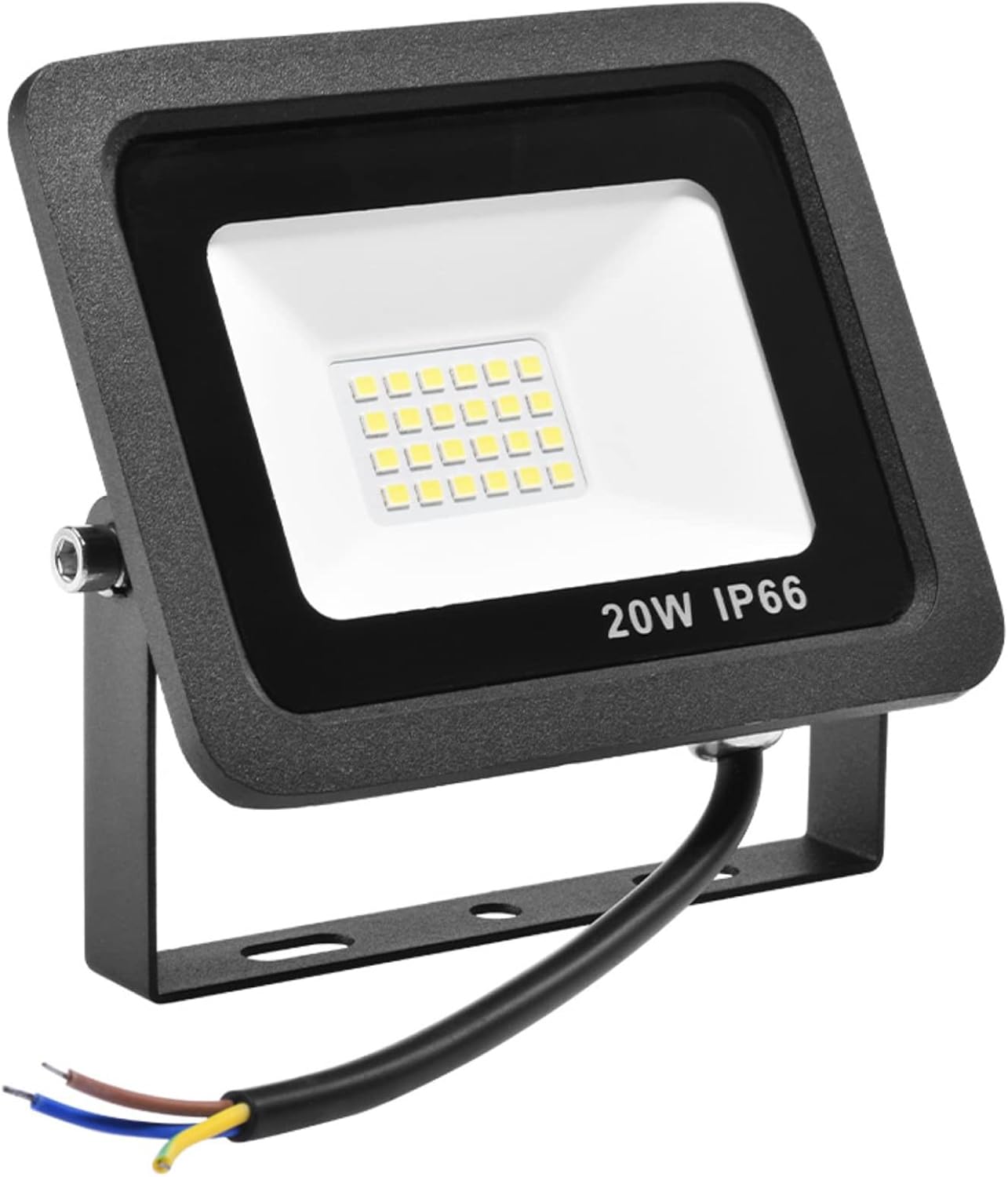 TTiiLoe 20W LED Flood Lights Outdoor, IP66 Waterproof Security Lights Fixture, 6500K Hardwired Wall Lamp, 1400Lm Ultra Thin Work Light, 120° Beam Angle LED Exterior Floodlight for Garden Yard Patio - Amazon.com
