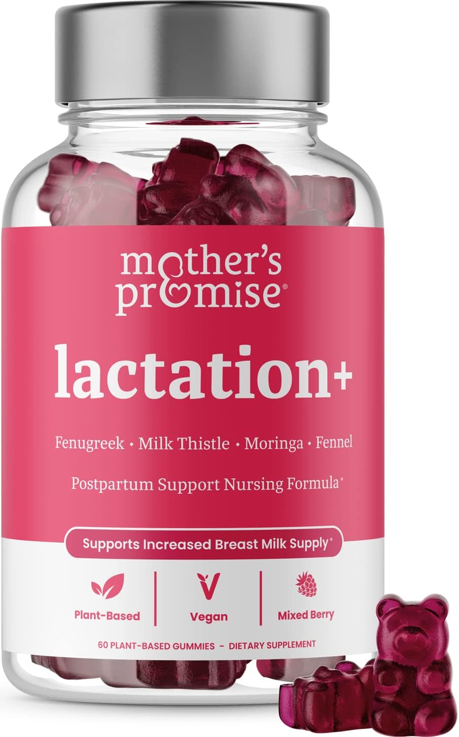 Amazon.com: Mother's Promise Lactation Supplement Gummies for Breast Milk Production Increase | Postnatal Lactation Support for Breastfeeding, Nursing & Lactating with Fenugreek, Moringa & Milk Thistle | Vegan : Health & Household