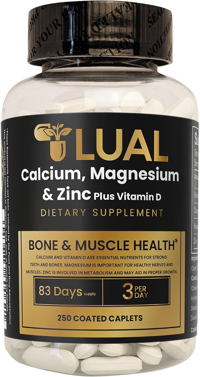 Amazon.com: Calcium, Magnesium, Zinc & Vitamin D3. Spring Valley Calcium, Magnesium & Zinc Plus Vitamin D3 Caplets Dietary Supplement, 250 Count : Health & Household