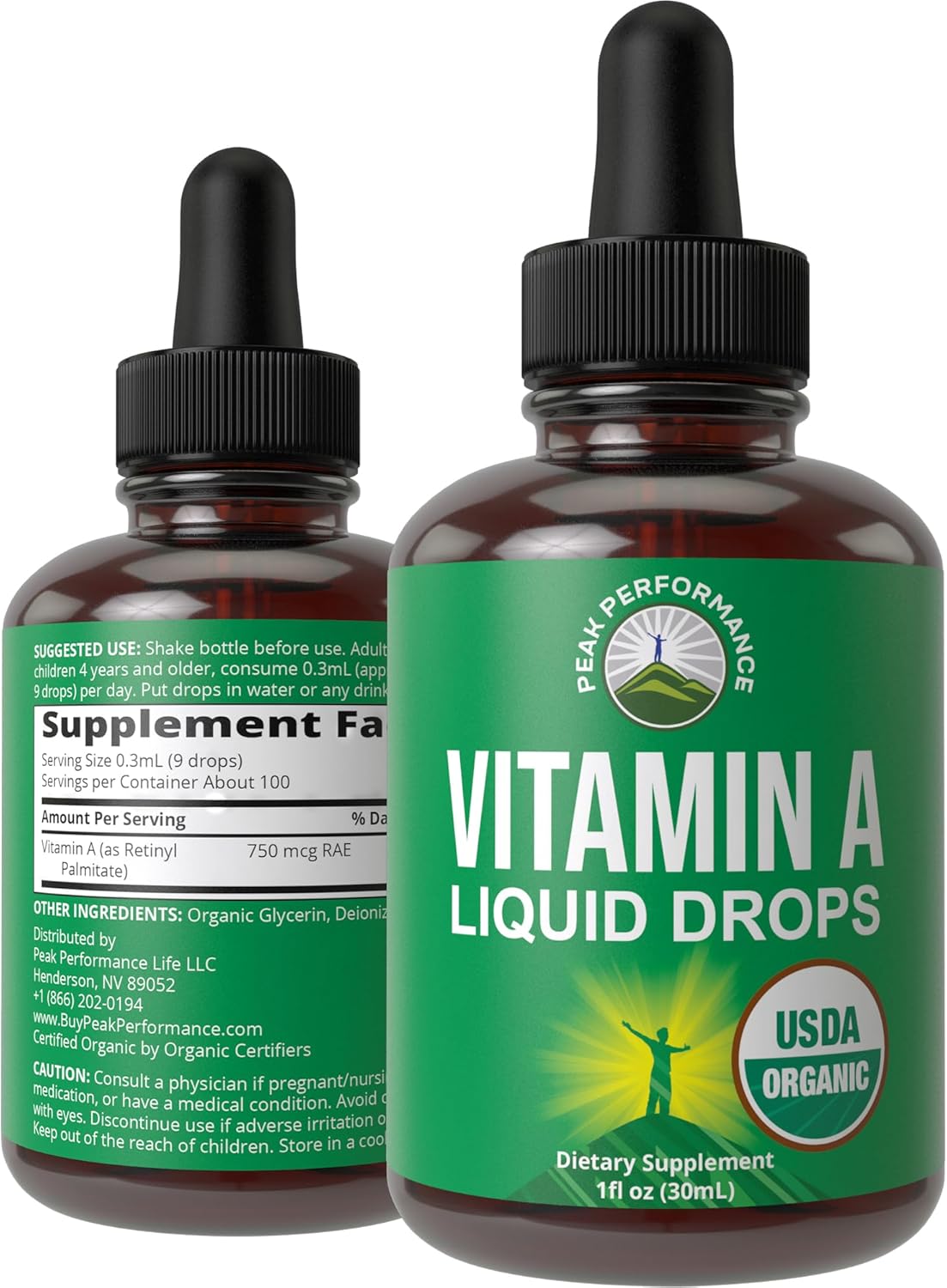 Amazon.com: USDA Organic Vitamin A Liquid Drops Supplement - Vegan High Bioavailability for Eye, Skin + Bone Health - for Adults, Men, Women, Kids - Vit A Oil Retinyl Palmitate - Gluten Free, Zero Sugar 1 fl oz : Health & Household