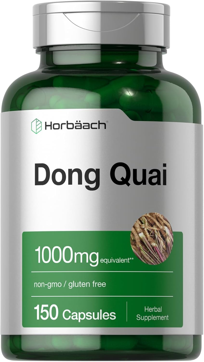 Amazon.com: Horbäach Dong Quai Capsules | 150 Count | Traditional Herb | Non-GMO and Gluten Free Supplement : Health & Household