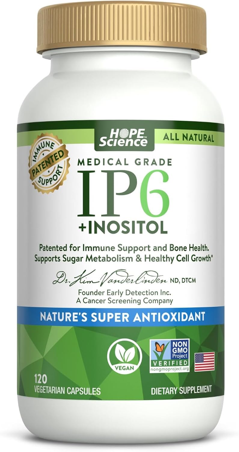 Amazon.com: Active Again Hope Science IP6 Inositol 120 caps - Whole Body Immune Support with Nature's Most Potent Antioxidant - IP6 Inositol Supplement for Enhanced Immunity, Bone, Kidney and Heart Health : Health & Household