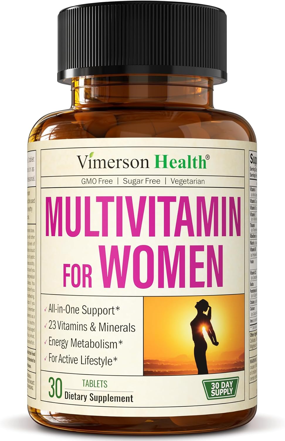 Amazon.com: Multivitamin for Women - Daily Womens Multivitamin & Multimineral with Vitamin A, C, D, E, B12, Zinc, Iron. Essential Vitamins for Women for Energy, Focus, Hair Growth & Overall Health. 30 Tablets