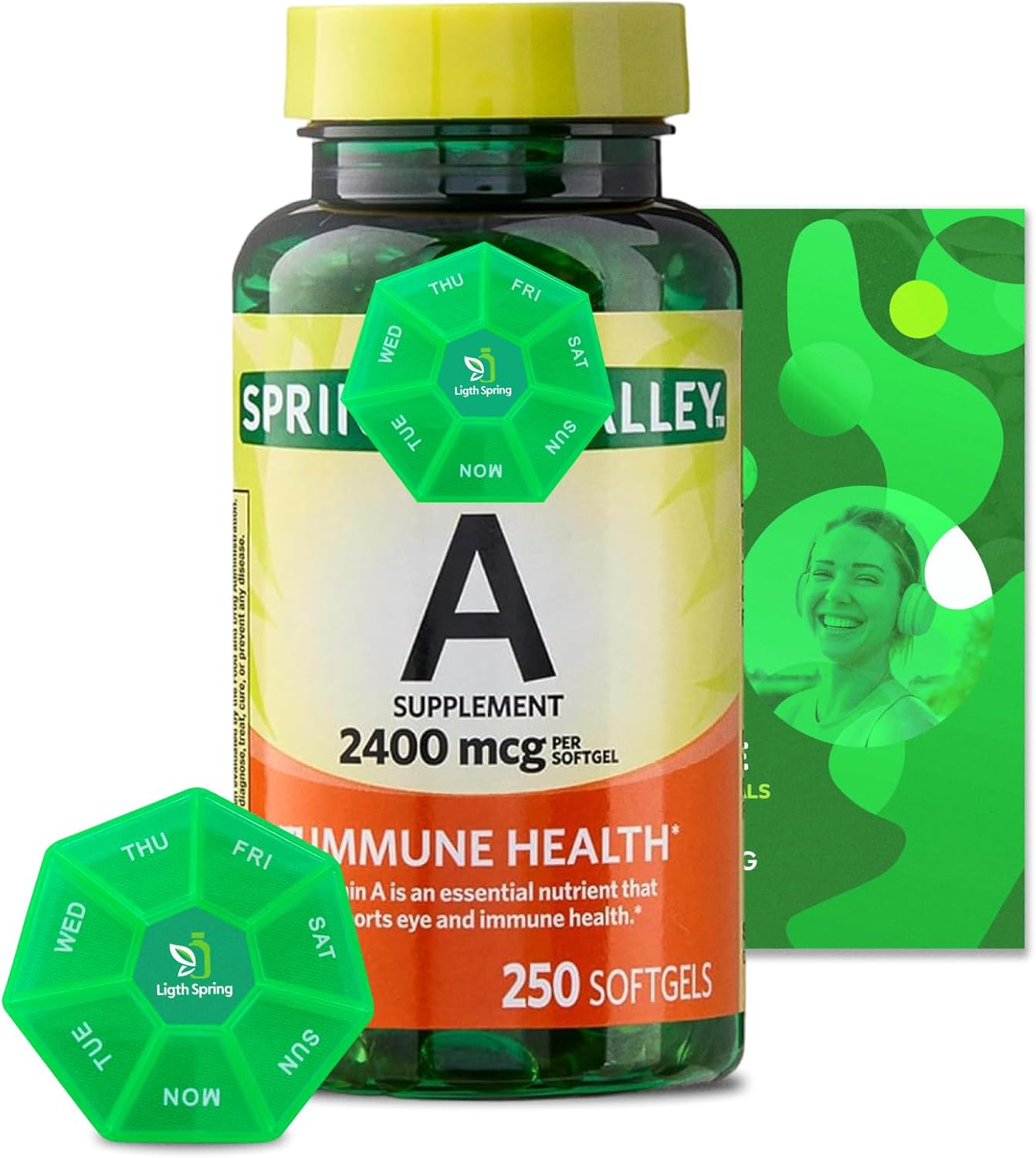 Amazon.com: Vitamin A Supplement 2400 mcg, 250 Softgels with Bundle Exclusive Vitamins & Minerals - A to Z - Better Ligth&Spring Guide : Health & Household
