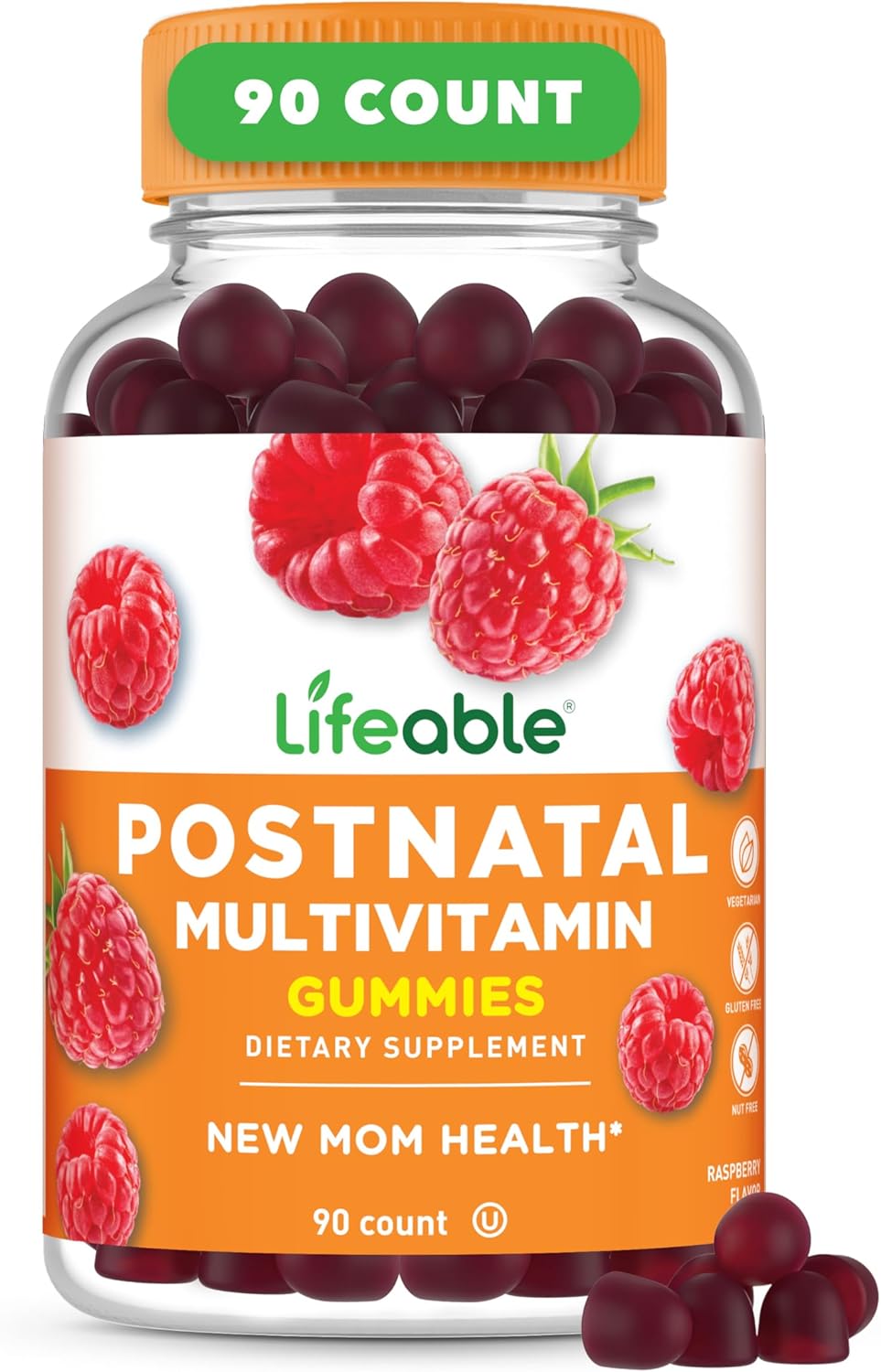 Amazon.com: Lifeable Postnatal Multivitamin with Iron, Choline and Iodine | Great Tasting Postnatal Vitamins for Women Breastfeeding | Vegetarian Non-GMO Lactation Supplement | 90 Gummies : Health & Household