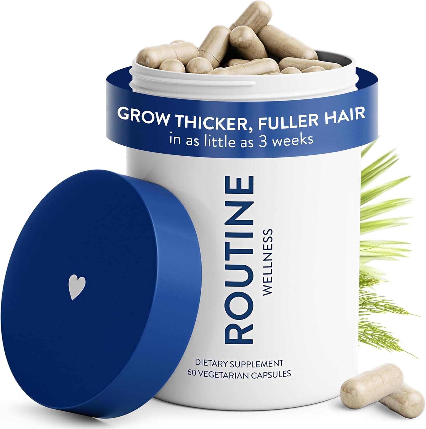Amazon.com: Routine Wellness Hair Growth Supplement – CLINICALLY Tested Thicker, Fuller-Looking Hair Support with Biotin & Key Nutrients, Vegetarian & Gluten-Free Vitamins - 1 Bottle, 30 Day Supply : Health & Household