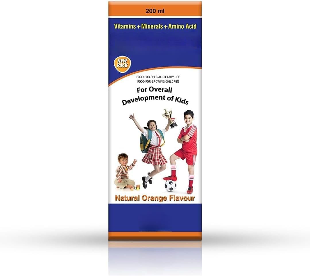 Amazon.com: Multivitamin Syrup for Children Upto 12 Years with Vitamins, Minerals for Overall Growth, Health & Immunity, Maintain Daily Energy |200Ml : Health & Household