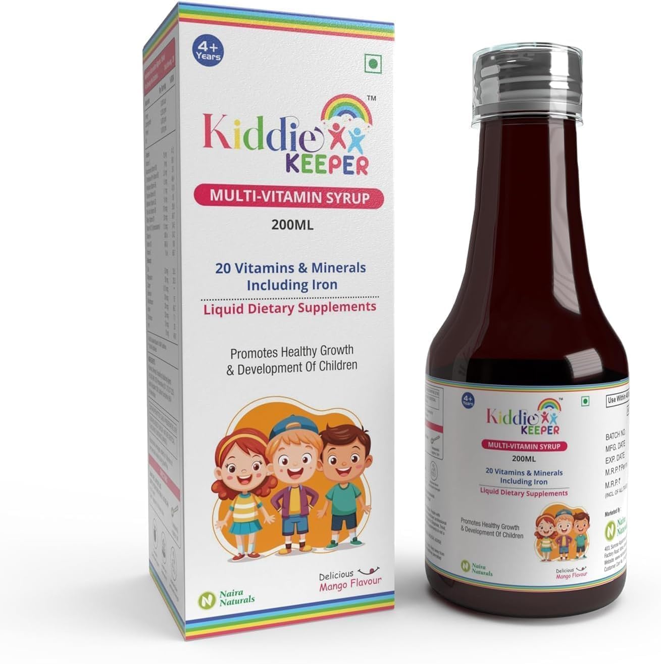 Amazon.com: Multi-Vitamin Haematinic Syrup with Iron | Immune Support | Toddler Vitamins | Multivitamin Liquid Drops for Kids | 200ml : Health & Household
