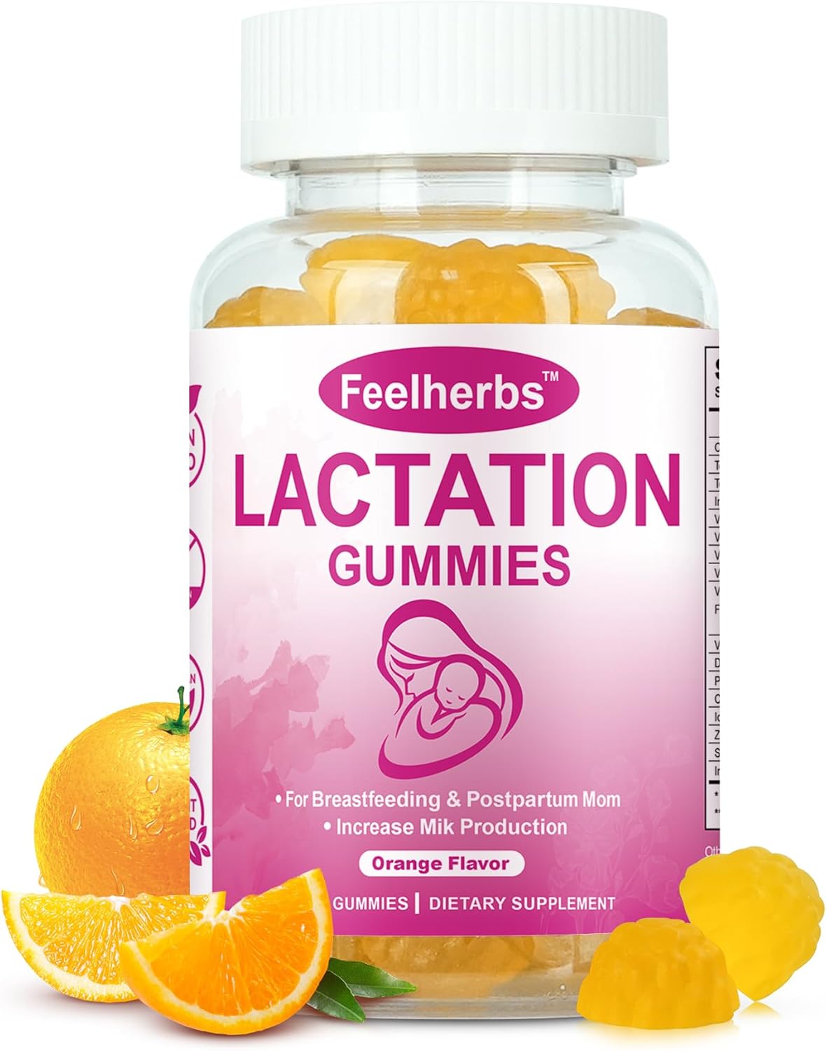 Amazon.com: Lactation Gummies for Mothers Milk Supply, Orange Flavor Postnatal Vitamins for Women Breastfeeding with Folate, Biotin & Multivitamins, 60 Count Postpartum Gummies for Nursing Moms : Health & Household