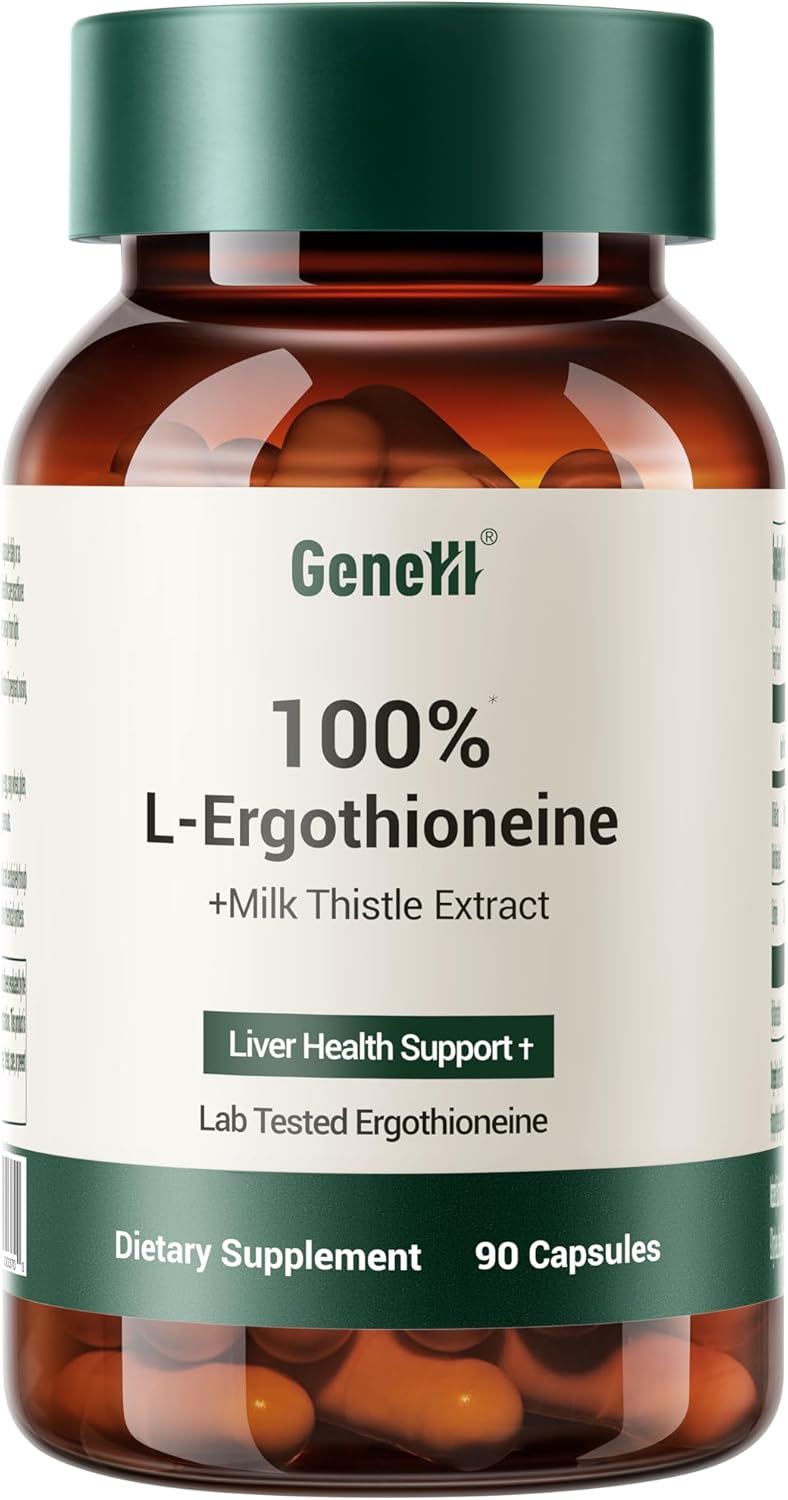 Amazon.com: Suplemento GENEIII Cardo Mariano y L-Ergotioneína – Soporte Avanzado para la Salud Celular y del Hígado – 30mg de Ergotioneína de Alta Pureza – Vegano, Sin OMG, 90 Cápsulas : Salud y Hogar