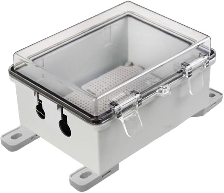 IP66 Weatherproof Outdoor Electrical Junction Box for Garden Power Tools & Landscape – ABS Protective Distribution Enclosure with Transparent Lid, 220 x 170 x 110 mm, Gray - Amazon.com